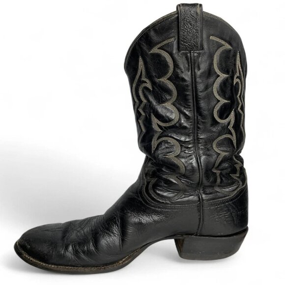 Tony Lama 1509 Vintage Gold Label USA Leather Western Cowboy Boots Men's 10 D - Picture 5 of 15